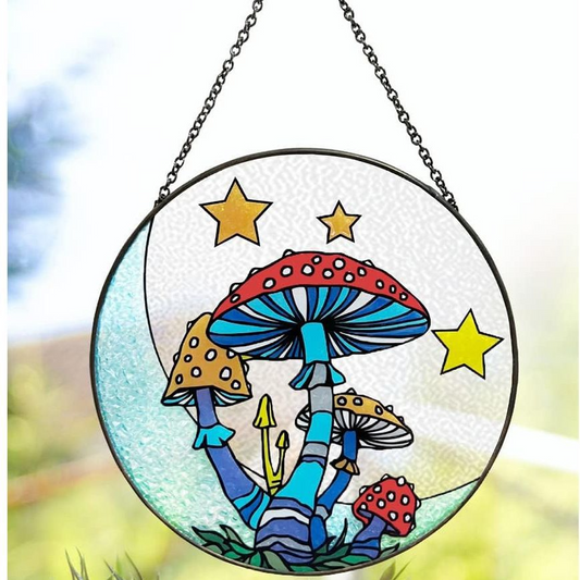 Mushroom Decorative Stained Glass Catcher Decorative Pendant