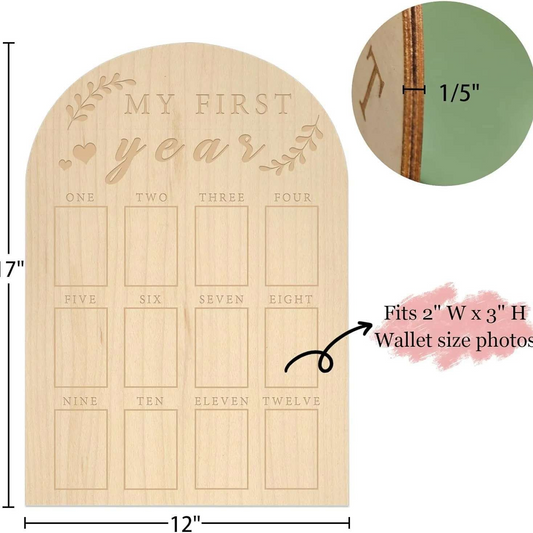 Newborn First Year Milestone Photo Frame