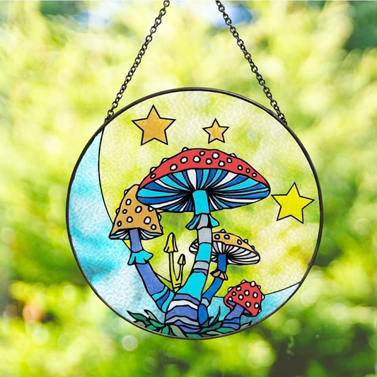 Mushroom Decorative Stained Glass Catcher Decorative Pendant
