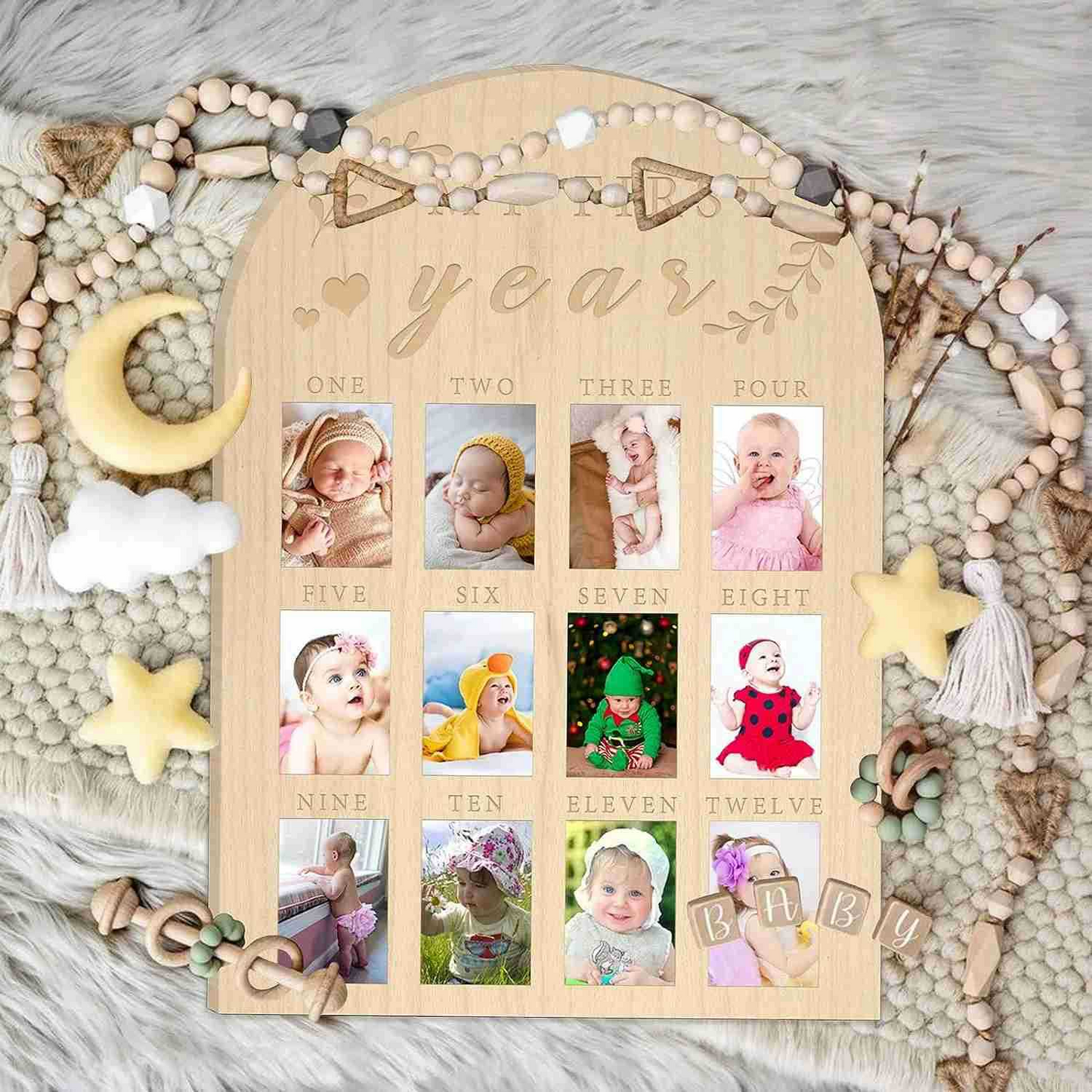 Newborn First Year Milestone Photo Frame