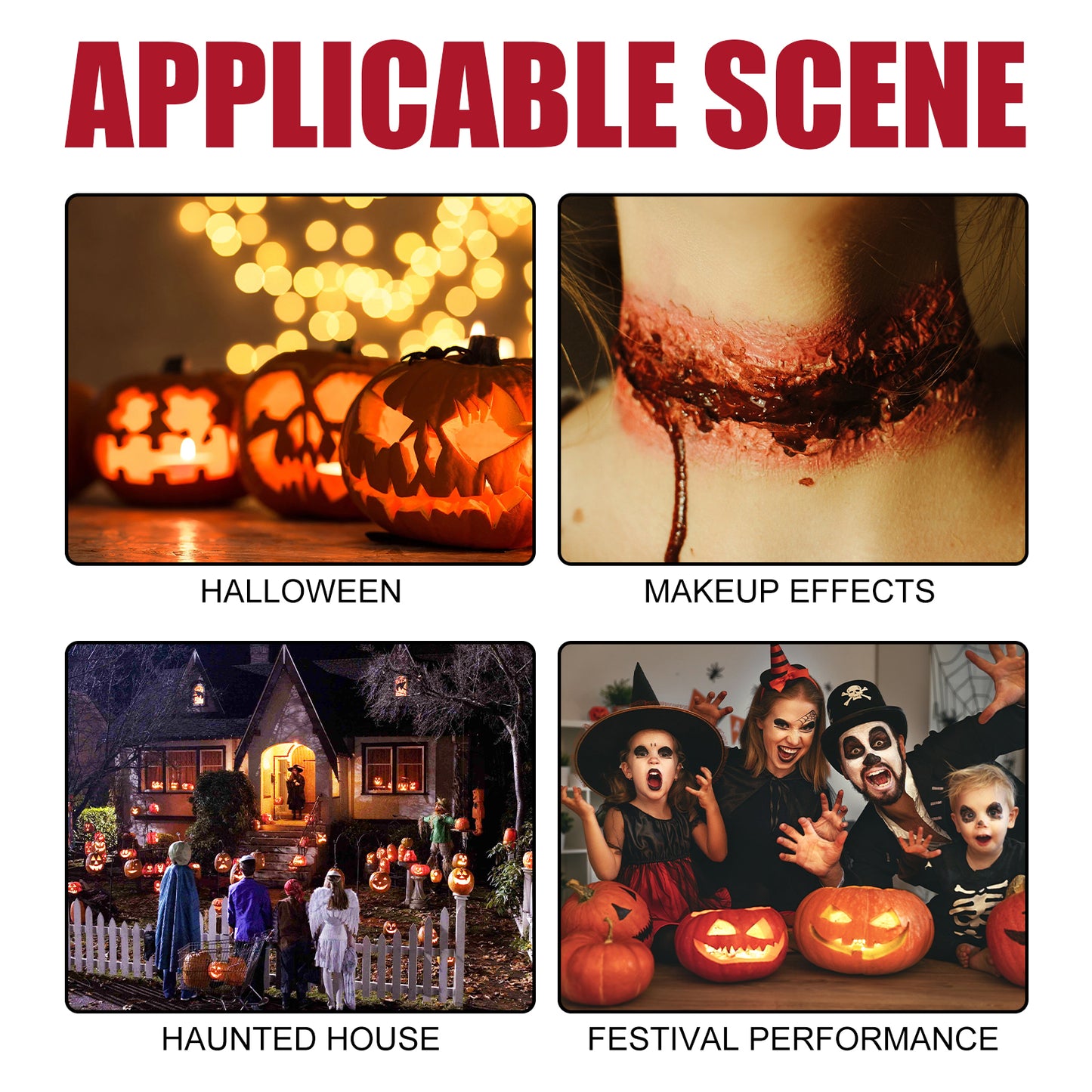 Sfx Makeup Kit Halloween Makeup Kit Halloween Fake Blood Makeup Kit Halloween Scary Face Makeup Sfx Makeup Fake Wound Scar For Art,Theater,Halloween,Parties And Cosplay